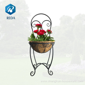 Garden flower planters metal flower holder with liner